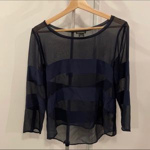 EUC Silk Club Monaco Top Sheer size XS